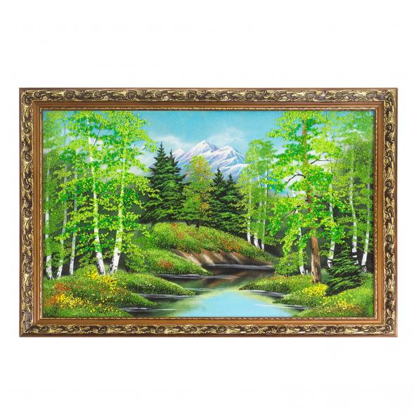 Картина &amp;quot;Летний пейзаж&amp;quot; багет 46х66 см, каменная крошка 111263