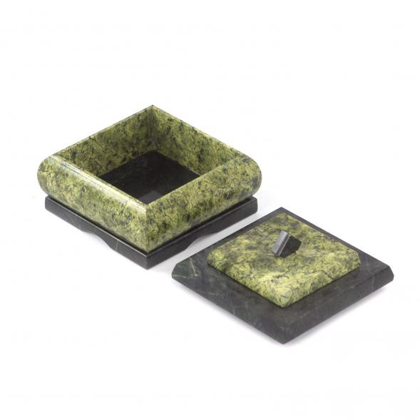 Шкатулка для драгоценностей змеевик 9,5х9,5х7,5 см 112081