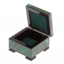 Шкатулка из малахита 6,5х6,5х4,5 см