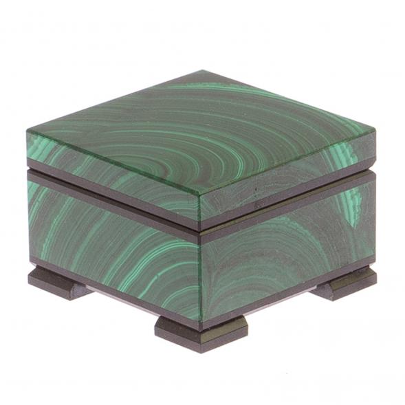 Шкатулка из малахита 6,5х6,5х4,5 см 125137