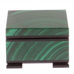 Шкатулка из малахита 6,5х6,5х4,5 см