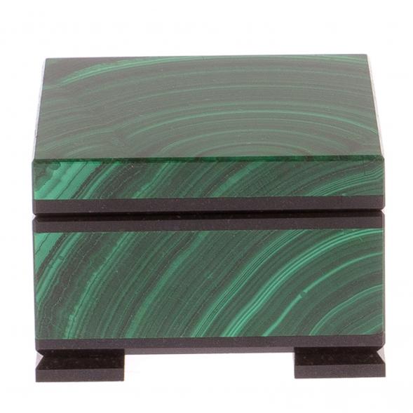 Шкатулка из малахита 6,5х6,5х4,5 см 125137