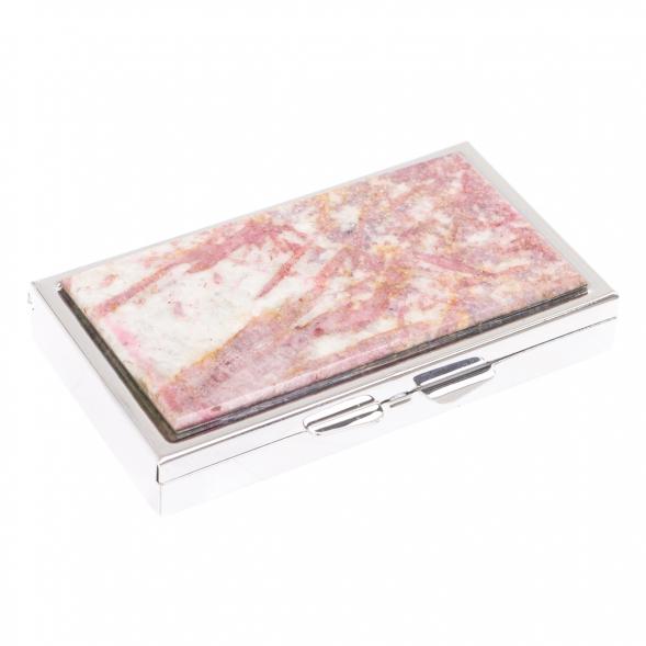 Таблетница на 7 отделений камень турмалин цвет серебро 126508