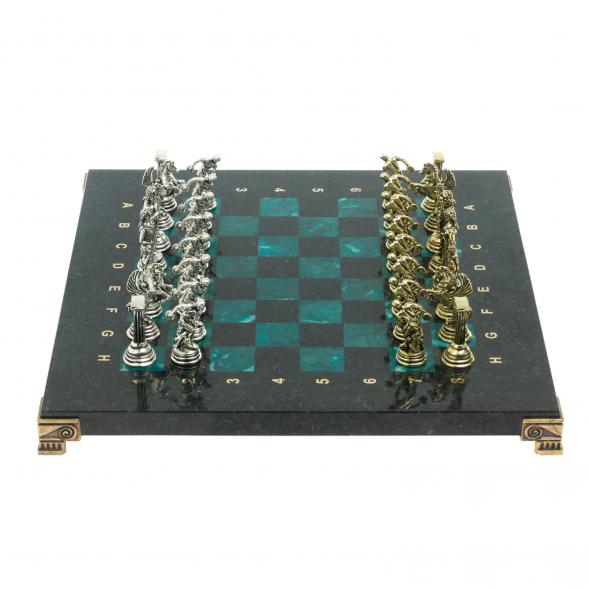 Шахматы &amp;quot;Олимпийские игры&amp;quot; 28х28 см из змеевика 128221