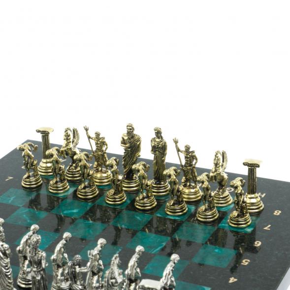 Шахматы &amp;quot;Олимпийские игры&amp;quot; 28х28 см из змеевика 128221