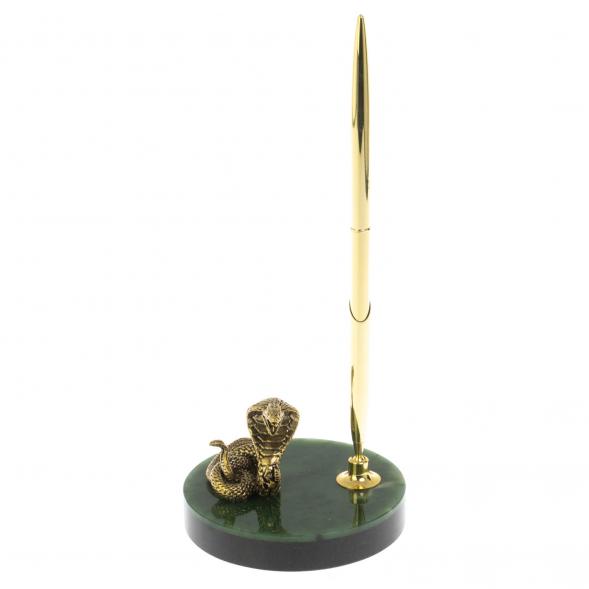 Сувенир «Кобра» с ручкой на нефрите 128754