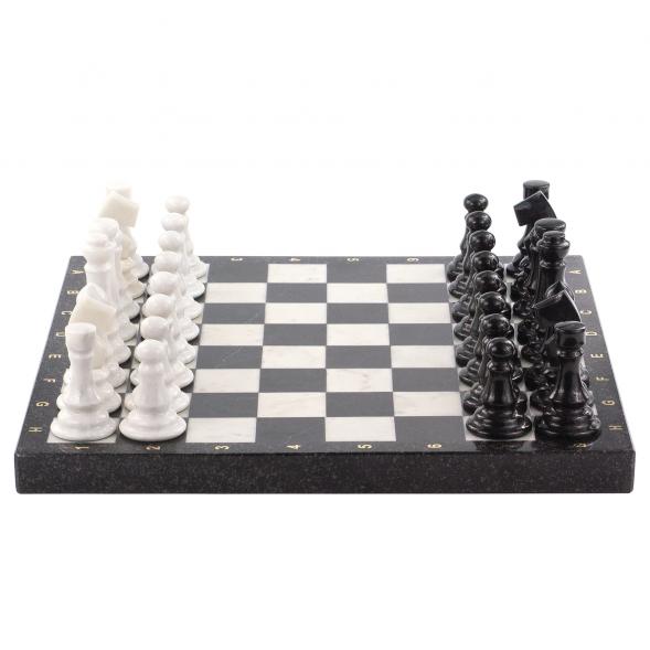 Шахматы из мрамора и змеевика 43х43 см 120265