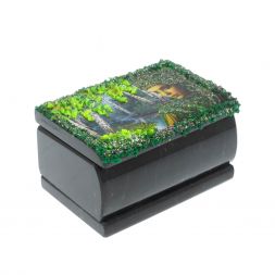 Шкатулка &amp;quot;Хозяйка медной горы&amp;quot; из змеевика 10х6,5х5,5 см