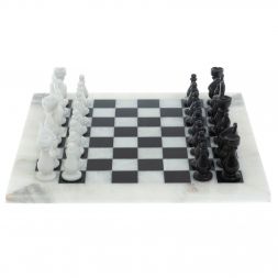 Шахматы "Люкс" из мрамора доска 30х30 см