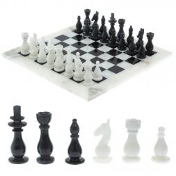 Шахматы "Люкс" из мрамора доска 30х30 см