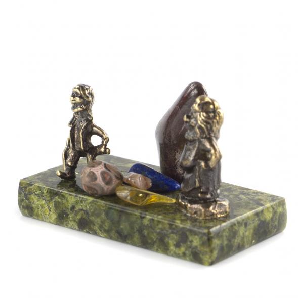 Статуэтка сувенир &amp;quot;Гномы рудокопы&amp;quot; бронза камень 121213