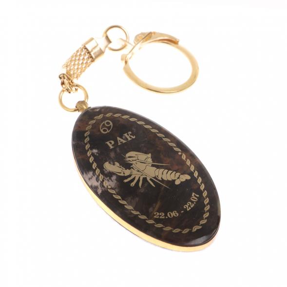 Брелок знак зодиака &amp;quot;Рак&amp;quot; камень обсидиан 123075