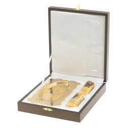 Набор из двух стопок &amp;quot;Горный орёл&amp;quot; на подносе Златоуст