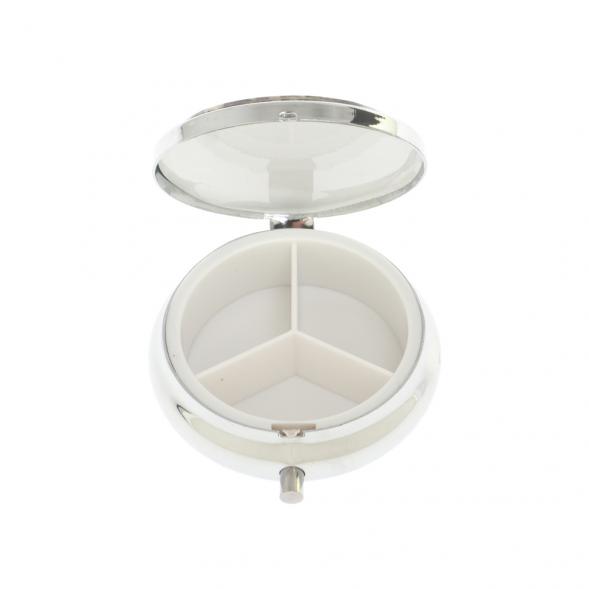 Таблетница на 3 отсека эвдиалит цвет серебро 127195