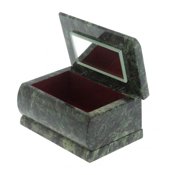 Шкатулка из шабровского змеевика 10х7х5,5 см 127834