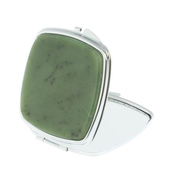 Зеркальце карманное складное из нефрита цвет серебро 128061