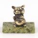 Статуэтка &amp;quot;Поросенок сидит №3&amp;quot; из бронзы и змеевика 119359