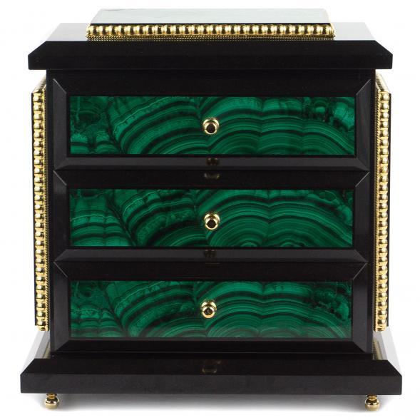Подарочный ларец &amp;quot;Комод&amp;quot; из малахита 120904