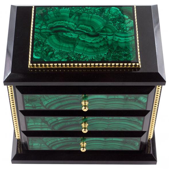 Подарочный ларец &amp;quot;Комод&amp;quot; из малахита 120904