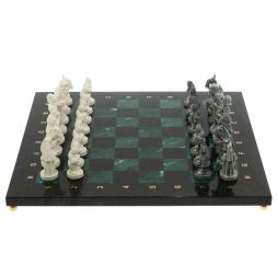 Шахматы &amp;quot;Средневековье&amp;quot; доска 40х40 см шабровский змеевик