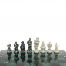 Шахматы &amp;quot;Средневековье&amp;quot; доска 40х40 см шабровский змеевик