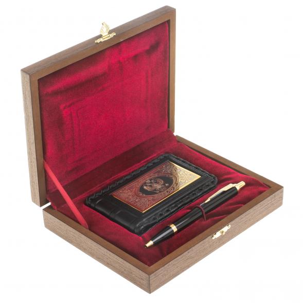 Подарочный набор &amp;quot;Гербовый&amp;quot; визитница и ручка Parker 122388