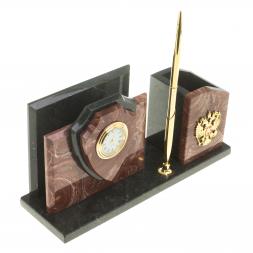 Настольная визитница &amp;quot;Щит&amp;quot; из лемезита