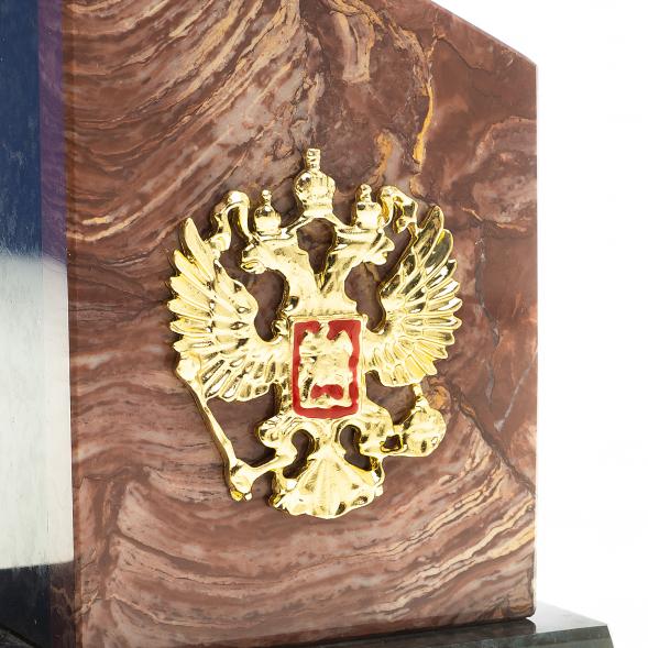 Настольная визитница &amp;quot;Щит&amp;quot; из лемезита 123802