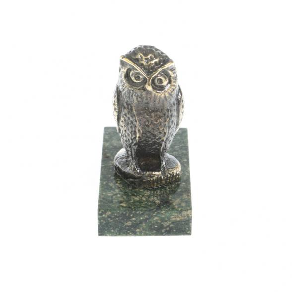 Статуэтка &amp;quot;Филин&amp;quot; из бронзы и змеевика 117946