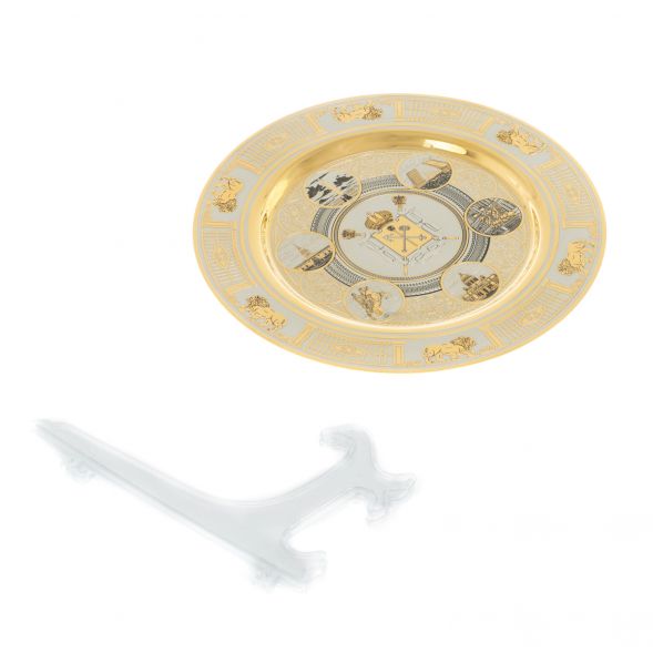 Тарелка с гравюрой &amp;quot;Санкт-Петербург. Коллаж&amp;quot; 22,5 см  Златоуст 127760