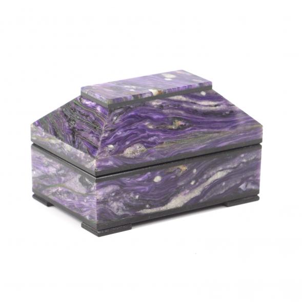 Ларец из камня чароит &amp;quot;Очарование&amp;quot; 9х6х9 см 121850