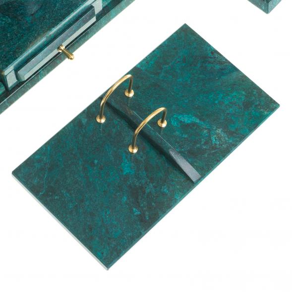 Настольный набор с символикой России из змеевика 113473