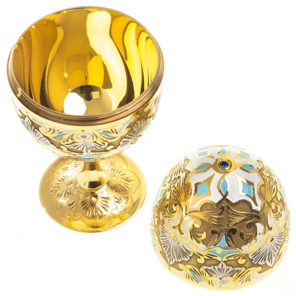 Сувенир яйцо 2 рюмки &amp;quot;Подарочное&amp;quot; с эмалью 40 мл Златоуст 123982