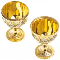 Сувенир яйцо 2 рюмки "Подарочное" с эмалью 40 мл Златоуст