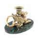 Настольный подсвечник &amp;quot;Грифон&amp;quot; из бронзы и темно-зеленого змеевика 127915