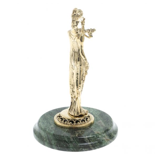 Статуэтка &amp;quot;Фемида&amp;quot; на подставке из змеевика 128607