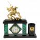 Настольный мини-набор &amp;quot;Георгий Победоносец&amp;quot; из малахита 129560