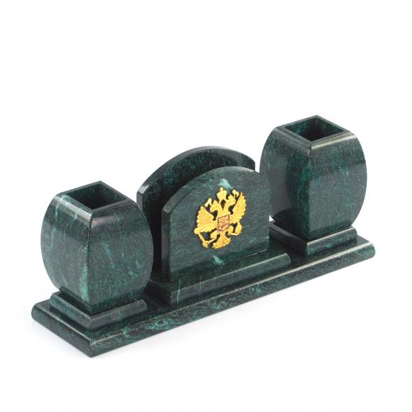 Офисный письменный набор с гербом РФ змеевик 113295