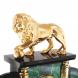 Настольный набор из малахита &amp;quot;Лев с шаром&amp;quot; с лампой 124399