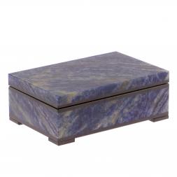 Шкатулка из содалита 12х8х4,5 см