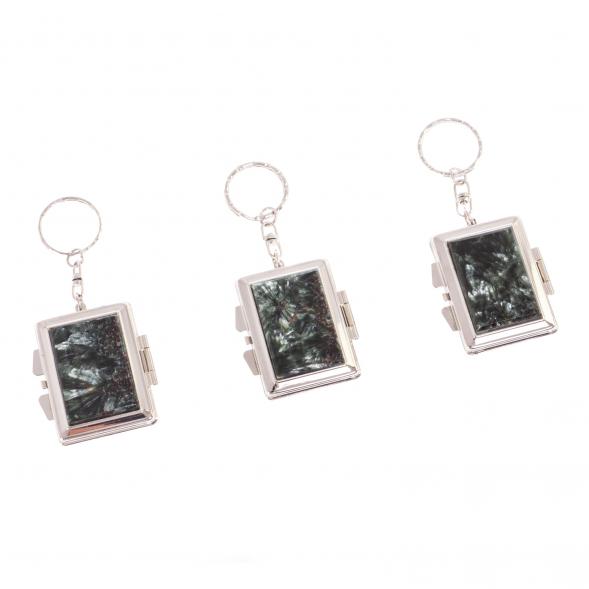 Складное зеркало брелок из серафинита прямоугольное 126588