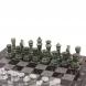 Шахматы с гравировкой &amp;quot;Турнирные&amp;quot; доска 36х36 см серый мрамор змеевик 126662