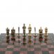 Шахматы из бронзы &amp;quot;Железнодорожники&amp;quot; доска 40х40 см, камень лемезит 127598