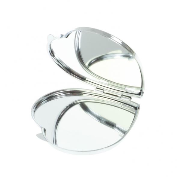 Зеркало карманное &amp;quot;Сердце&amp;quot; из нефрита цвет серебро 128063