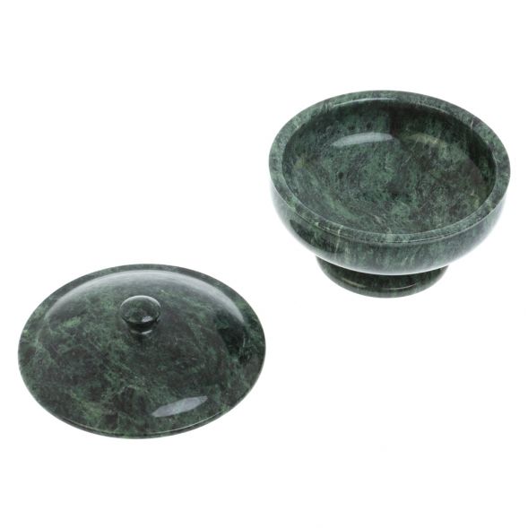 Медовница из змеевика 15х15х11,5 см 128309