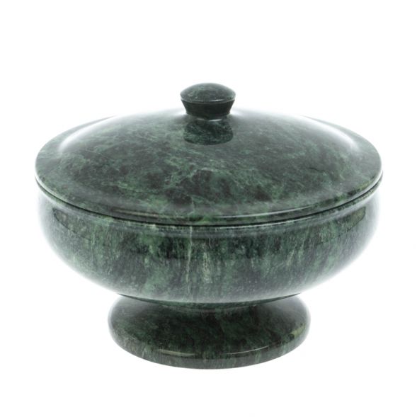 Медовница из змеевика 15х15х11,5 см 128309