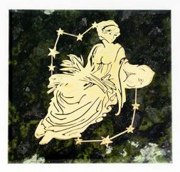 Магнит знак зодиака "Дева" змеевик