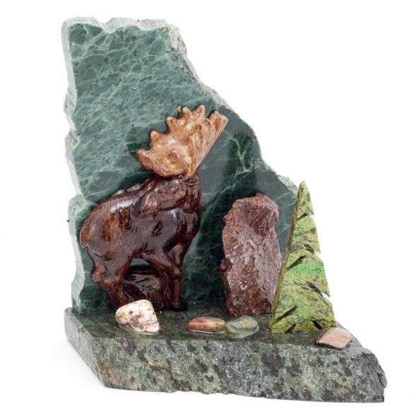 Сувенир &amp;quot;Лось&amp;quot; камень змеевик 116145