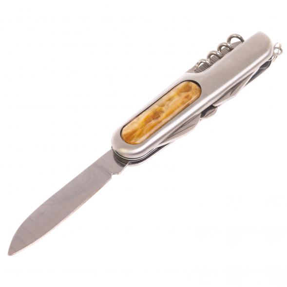 Нож мультитул складной 7 в 1 с камнем оникс 126736