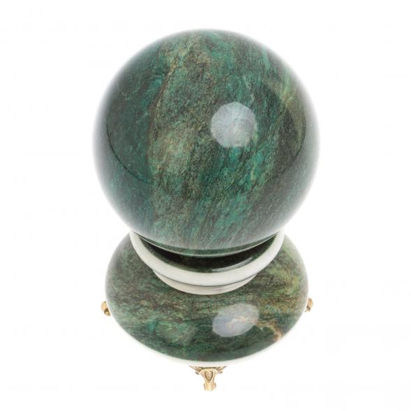 Шар &amp;quot;Антистресс&amp;quot; из шабровского змеевика 10,5 см на подставке 126889